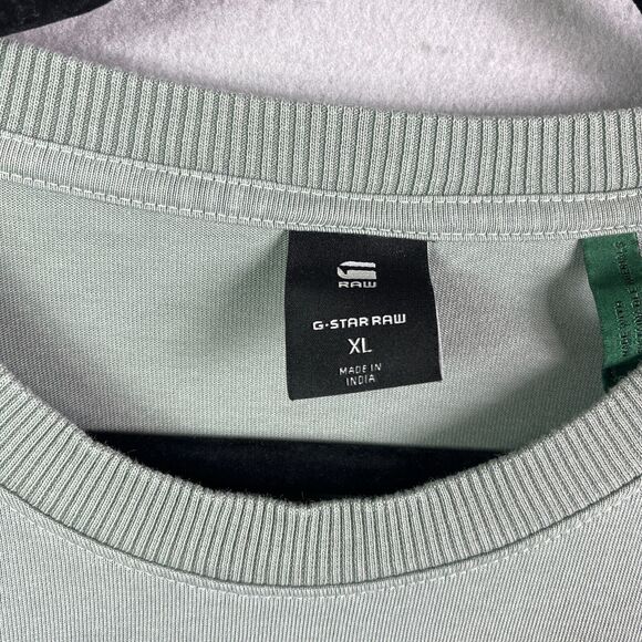 G Star Raw T-Shirt Mens XL Loose Fit Just the Product Heavyweight Crew Green - Picture 9 of 11